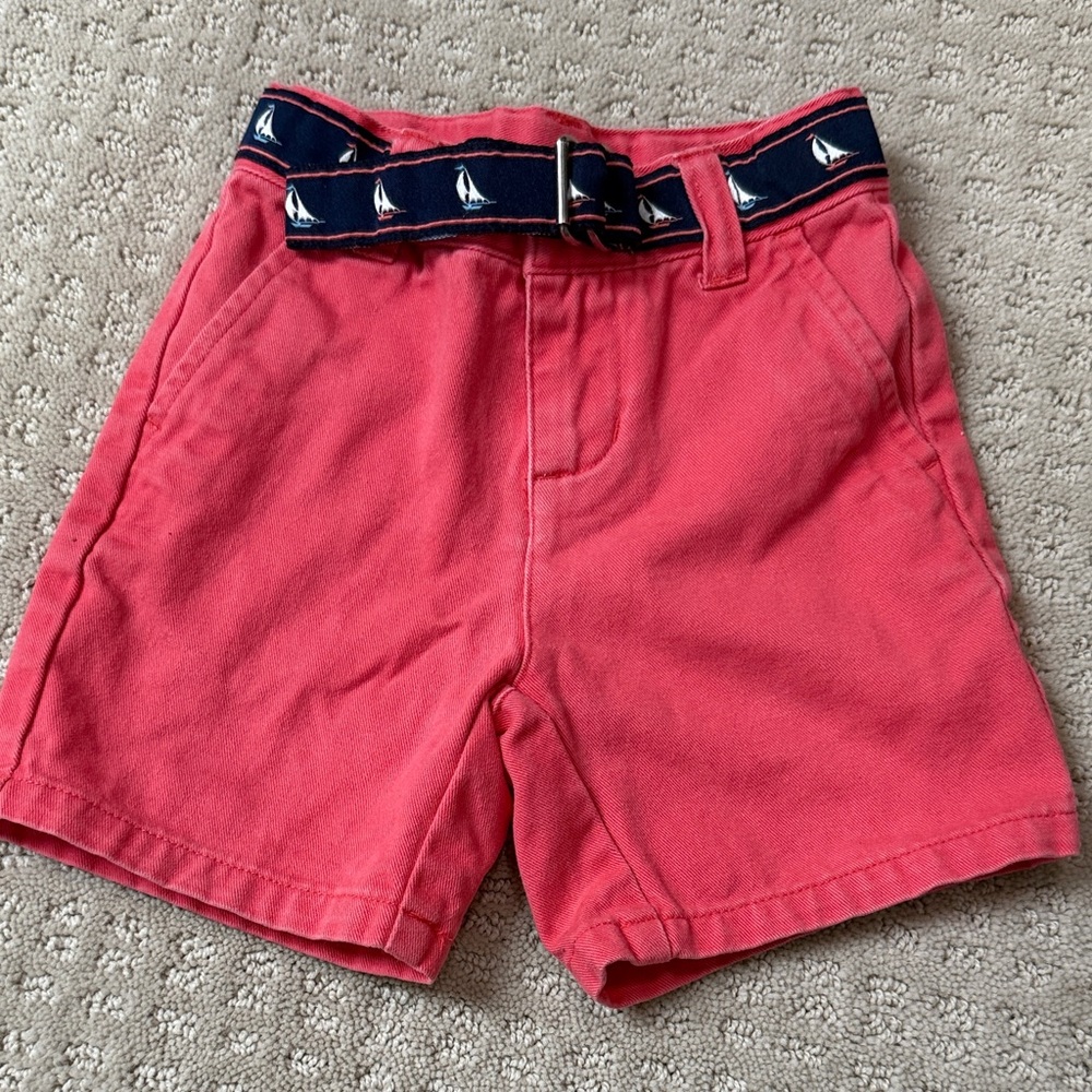 Janie and Jack Vibrant Coral Infant Shorts